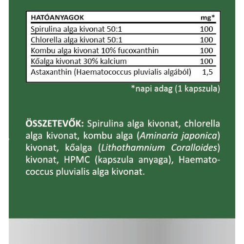 Férfiegészség csomag: 2X Proszta duo+2X Q10 Koenzim+ALGA TRIO+K2+D3 vitamin 48 alga trio ujcimke herbad
